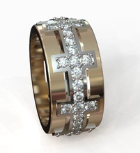 anel de casamento obr 7 jóias ouro o design detalhe diamante engajamento gem jóia platina printable luxo a moda beleza prata mulher anéis 3d print model - Mito3D