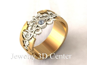 el anillo de boda obr 82 la joyería oro diseño detalle diamante compromiso gem joya platino imprimible lujo moda belleza plata mujer los anillos 3d print model - Mito3D