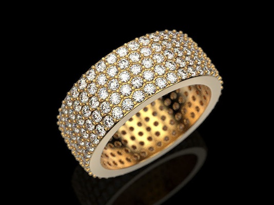 mariage bague olga bijoux impression 3dprinted imprimable anneaux conception bijou d'or mode or prototypage argent 3d print model - Mito3D