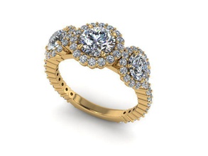 casamento anel r0011 diamante imprimível joias cafajeste tigre animal brinco pingente pulseira colar swera joalheria argolas 3d print model - Mito3D