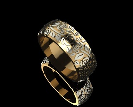 anel de casamento rosa todo o tamanho jóias subiu sterling engajamento moda beleza diamante jóia prata gem ouro cad printable solitaire pulseira anéis 3d print model - Mito3D