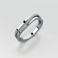 bague de mariage ronde pierres précieuses 003 bijoux 3d les diamants pierre précieuse or dames modèle le prototypage imprimable l'anneau stl anneaux 3d print model - Mito3D