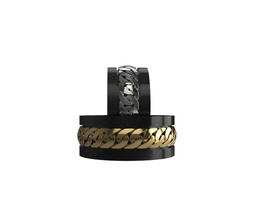 anello di nozze dimensione 16 dimensioni 22 gioielli oro stampabile disco platino argento brillante orecchino la sterlina disgiunti brillant anelli 3d print model - Mito3D
