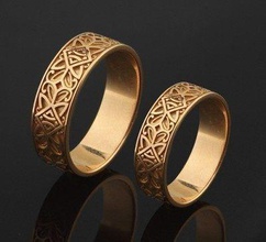 les anneaux de mariage bijoux or la richesse imprimable luxe d'argent bague en ferronnerie le platine 3d print model - Mito3D
