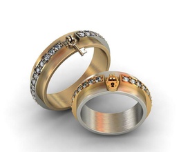 wedding rings jewelry diamond jewellery gems platinum fashion challenge 3d print model - Mito3D