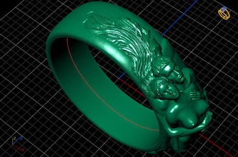 ring nudes skulpturen schmuck schmuckring mode druckbar ringe 3d print model - Mito3D