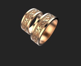 wedding rings jewelry diamond ring jewellery jewel gem silver gold fashion beauty platinum 3d print model - Mito3D