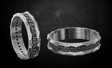 anéis de casamento jóias 3dprinted o design a moda ouro jóia imprimir printabl printable impressão prototipagem anel prata 3d print model - Mito3D