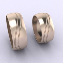 los anillos de boda stl 3dm anillo la joyería nuevo cnc impresión oro plata diseño 3d print model - Mito3D
