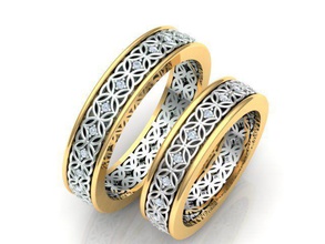 Hochzeit Ringe Design Schmuck druckbar Silber Innere modern Platin Juwel brillant Gold Diamant Ring Sterling Mode Schönheit Engagement Saphir 3d print model - Mito3D