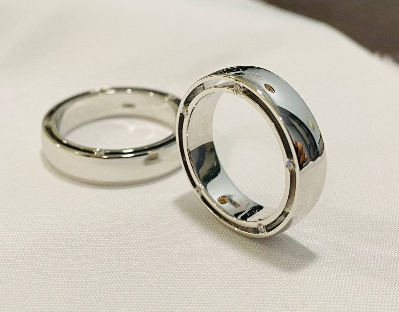 Hochzeit Ringe Schmuck Engagement Ehe Liebe Gold Luxus Silber Juwel Diamant Ring brillant Feier 3D print model - Mito3D