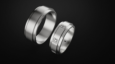 Casamento argolas anel ouro joalheria prata diamante jóia jóias gema noivado moda brilhante beleza diamantado 3d print model - Mito3D