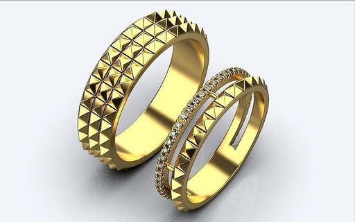 nozze anelli squillare oro gioielleria diamante argento gioiello brillante sterlina moda bellezza Fidanzamento 3d print model - Mito3D