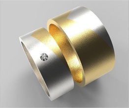 hochzeit ringe schmuck ring gold hochzeiten luxus silber druckbar ehe mobius usa kanada 3dring europa einstellen elegant juwel 3d print model - Mito3D