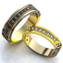 Trauringe-set 11 Schmuck weddingrings stl 3d 3dmodels jewelrysale jewelrystore jewelrydesign Ringe set Hochzeit gold textur Muster gem genial 3d print model - Mito3D