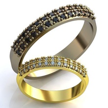 Trauringe-set 15 Schmuck stl weddingrings jewelrystore jewelrysale jewelrydesign jewelry3d 3drings Ringe Hochzeit textur Muster 3d print model - Mito3D