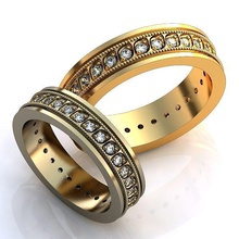alianças de casamento -conjunto 9 jóias stl weddingrings 3dmodel jewelrydesign goldenweddingrings goldenring ouro a venda anéis definir o padrão gem 3d print model - Mito3D