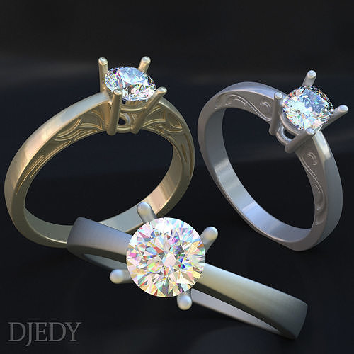 Boda anillos 3 tipos zbrush Cupido collares esposas joyería riqueza oro compromiso brillante joya lujo platino precioso plata euro moneda 3D print model - Mito3D