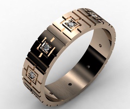 anelli di nozze file 3d cad gioielli matrimonio anello diamanti moda argento 3d print model - Mito3D