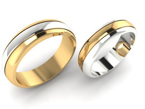 anéis de casamento impressão 3d do modelo jóias diamante ouro branco brilhantes printable gem jóia anel whitegold luxo brilhando o engajamento para sempre platina prata 3d print model - Mito3D