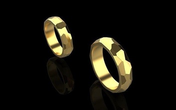 Hochzeit Ringe 4501 Ring Engagement Gold Silber Design Juwel druckbar brillant Schmuck Diamant Sterling 3d print model - Mito3D