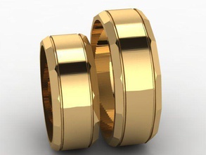 wedding rings of classic ring engagement jewel jewellery platinum gold jewelry 3d print model - Mito3D