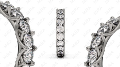 wedding rings diamonds jewelry sterling printable jewellery ring ruby diamond brillant 3d print model - Mito3D