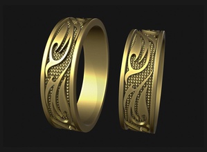 alyans süs alev takı ateşli ateş yüzük Gotik celtic keltic çatal nişan altın mücevher evli saint Gümüş valentine düğün desen oyma 3d print model - Mito3D
