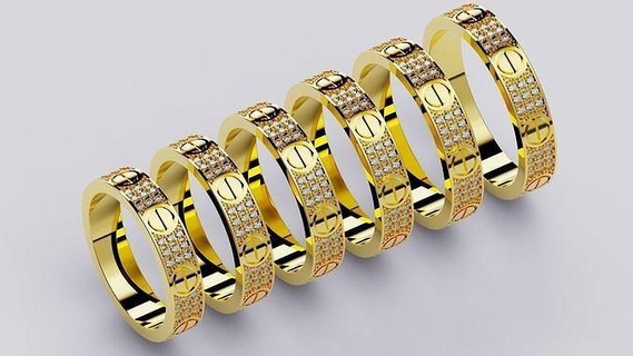 hochzeit ringe liebe sammlung größen version3 schmuck gold druckbar ring vintag juwel platin replik marke diamant ringliebe 3d print model - Mito3D