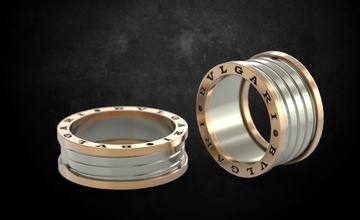 os anéis de casamento do casal amor 57 jóias 3dprinted o design a moda ouro jóia imprimir printabl printable impressão prototipagem anel prata diamante da forma colar 3d print model - Mito3D