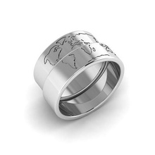wedding rings map ring jewelry gold silver printable jewel jewellery woldmap brilliant fashion engagement beauty brillant models 3d print model - Mito3D