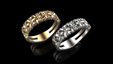 anéis de casamento n5 jóias ouro prata sterling anel da forma o engajamento pedra moda beleza vintag jóia branco safira esmeralda 3d print model - Mito3D
