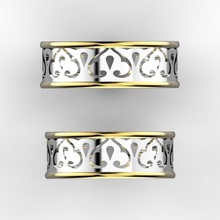 Hochzeit Ringe Schmuck ring Juwel gold 3d print model - Mito3D