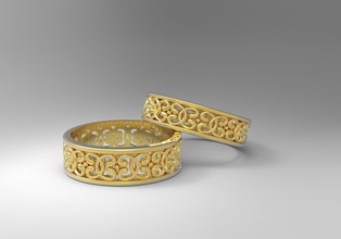Hochzeit Ringe-Muster Schmuck kostbar gold bedruckbar ist Silber engagement ring Mode Schönheit Mode-Schönheit cnc 3d druckbar Nashorn Ringe 3d print model - Mito3D