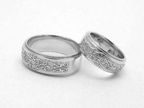 wedding rings pattern jewelry 3d model various models 3d print model - Mito3D