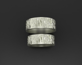 nozze anelli albero abbaiare Fidanzamento moda gioiello gioielleria stampabile squillare struttura femmina esclusivo fabbricato d'oro legna calcolo strutturato roccia 3d print model - Mito3D