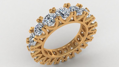 de mariage diamant rond bague en or bijoux l'anneau l'alliance l'engagement le la ronde imprimable mode femme jeune fille personnes l'homme anneau bande plaine les anneaux 3d print model - Mito3D