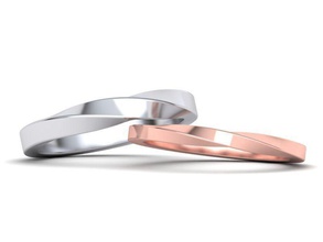 hochzeit einstellen mobius ringe 3dmodels schmuck band ring juwel kanada usa europa gold bands verdreht verdrehte twist cad 3d print model - Mito3D