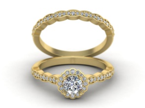 düğün ayarlamak nostaljik stil mozanit yüzük 5mm mücevher 3dmodel 3dprint 3dring bridalset elmas evlilik yüzüğü nişan amerika birleşik devletleri kanada moda yazdırılabilir bandring eski benzersiz takı yüzükler 3d print model - Mito3D