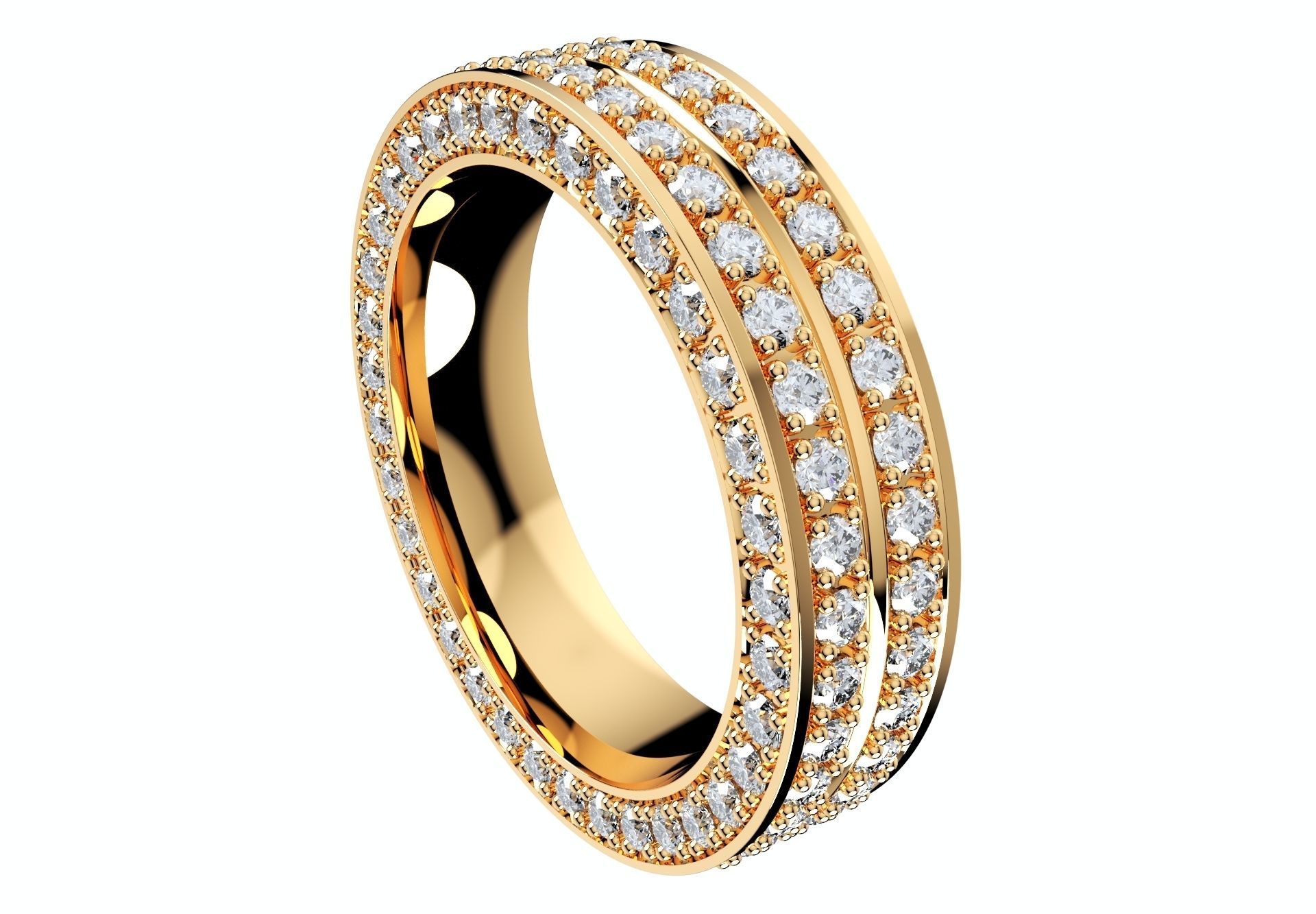 casamento conjunto mulheres homens anel tamanho 9 5 us psjm001v12 banda 3d modelos pt3d argolas noivado gótico prata imprimível diamante joalheria ouro 3D print model - Mito3D