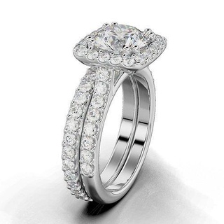 Boda mujer anillo joyería joya anillos compromiso diamante Moda plata enganchar belleza oro 3d print model - Mito3D