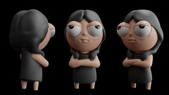 wednesday 3d model addams netflix thing character family art sculptures movie addamfamily print parody games toys 3d print model - Mito3D