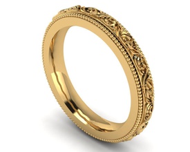 weeding ring jewelry rind jewel gold yellow rings 3d print model - Mito3D