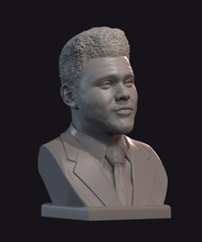weeknd buste 1 sculpture portrait homme chanteur art sculptures 3d print model - Mito3D