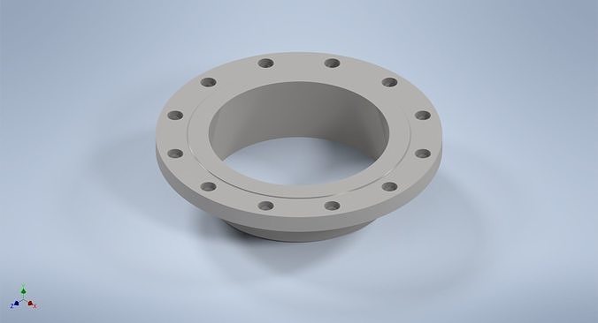 weld-neck flanges 14 inches asme-ansi flange engineering piping steel mechanical equipment metal industrial part parts pipe valve pipeline science asme pump gas water cad 3d 3D print model - Mito3D