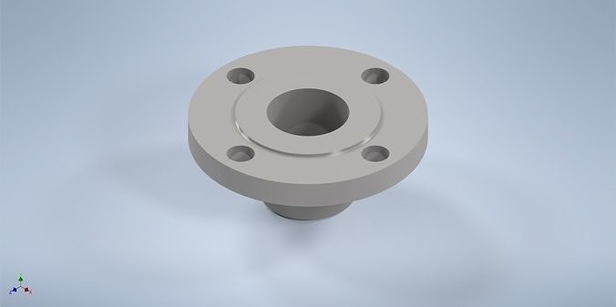 weld-neck flanges 2 inch asme-ansi flange industrial engineering piping steel mechanical equipment metal part parts pipe valve pipeline science asme pump gas water cad 3d 3D print model - Mito3D