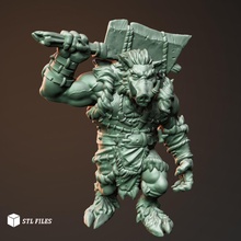 wereboar dnd monster miniature 3d print model sculpture creature dungeons dragons minis printing games toys board 3d print model - Mito3D