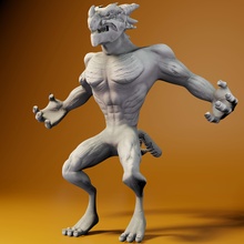 weredragon 3d Yazdır model tilki Kurt bilimkurgu Uzay canavar arktik kurt adam yaratık ulumak gelecek Wasfox fantezi baskı hayvan korku gece oyunlar oyuncaklar Ejderha 3d print model - Mito3D