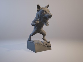 werelowf art monster legend fairy strange guy wolf sculptures 3d print model - Mito3D
