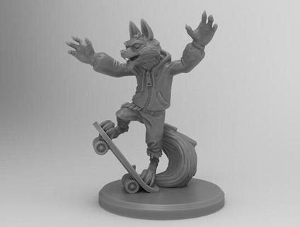 werewolf son monster slaughter monsters fangs claws wool board game man figurine art sculpture one ancient games toys 3d print model - Mito3D